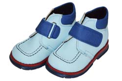 Ботинки Tаши-орто утепленные, голубая кожа, синяя липучка, р.20-24