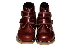 Ботинки Tаши-орто, темно-коричневая нат.кожа, утепленные, 2 липучки р.25-30