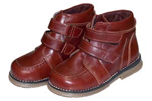 Ботинки Tаши-орто, коричневая кожа, 2 липучки р.25-30 ― Топтыга