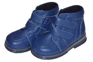 Ботинки Tаши-орто, синяя нат.кожа, утепленные, 2 липучки р.25-30 ― Топтыга