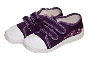 Туфли (тапочки) Zetpol текстильные, фиолетовые, 2 липучки, р.20-27 ― Топтыга
