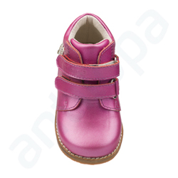 Боинки Антилопа, малиновые, натуральная кожа, 2 липучки, р.20-25