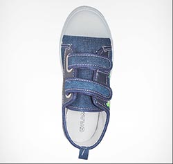 Кроссовки (кеды) Qwest, синие, текстиль, ПВХ, 2 липучки, р.30-35