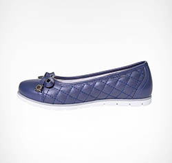 Туфли для девочки, Фламинго, синие, микрофибра/нат.кожа, р.33-38