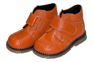 Ботинки Tаши-орто утепленные, оранжевая кожа, липучка, р.20-24 ― Топтыга