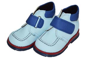 Ботинки Tаши-орто утепленные, голубая кожа, синяя липучка, р.20-24 ― Топтыга