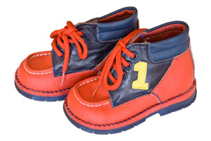 Ботинки Tаи-орто красная/синяя кожа, шнурки р.20-24 ― Топтыга