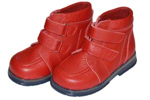 Ботинки Tаши-орто, красная нат. кожа, 2 липучки р.25-30 ― Топтыга